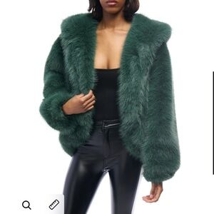 Women's Green Teddy Jacket